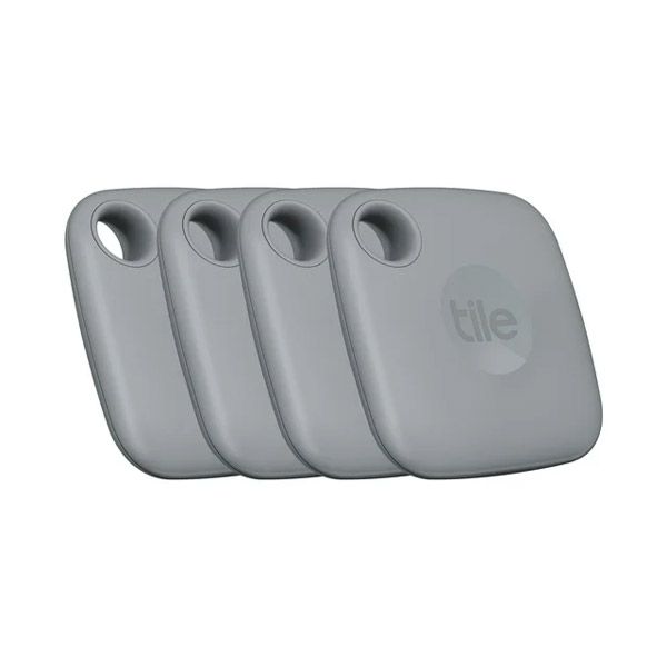 Tile Mate (2022) - 4 Pack - Grey - Bluetooth Tracker, Keys Finder and Item Locator